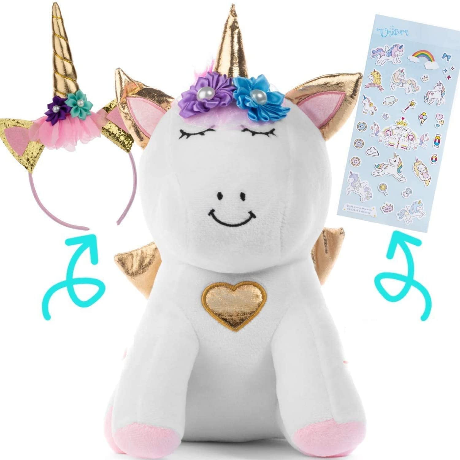 Unicorn Stuffed Animals, 8in/20cm, Cute Unicorn Gift Toys for 3 -8 Years  Old Girls,Unicorns Birthday Gifts Soft Plush Toys Set for Baby, Toddler,  Girls, Kids,Decor 