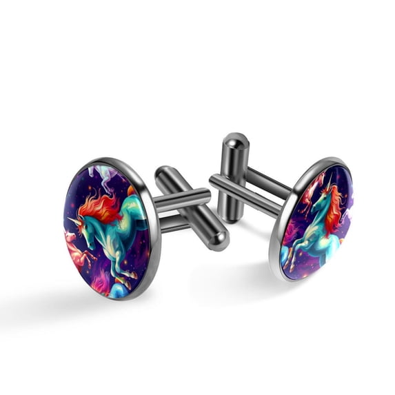 Unicorn Stylish Dress Shirt Cufflink Sets Made of Stainless Steel for Formal Attire a Addition to Any Wardrobe or Business Attire.