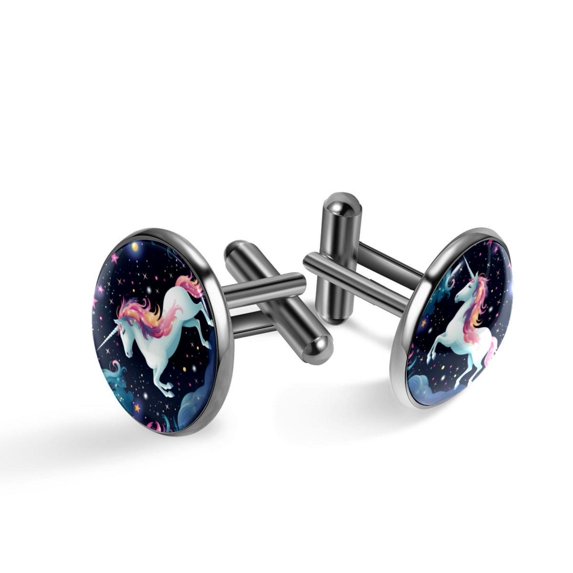 Unicorn Stylish Dress Shirt Cufflink Sets Made of Stainless Steel for Formal Attire a Addition to Any Wardrobe or Business Attire.