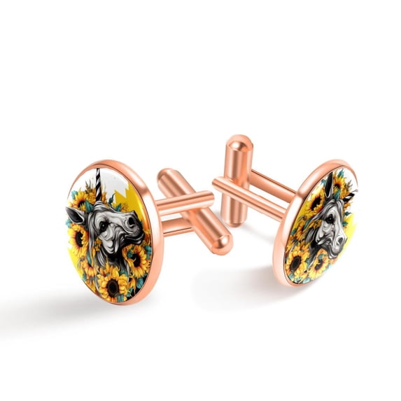 Unicorn Stylish Stainless Steel Cuff Links for Dress Shirts - Accessory for Formal Occasions