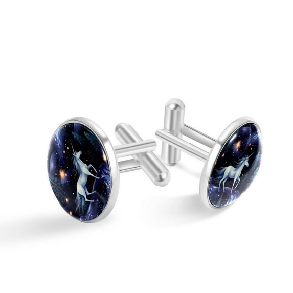 Unicorn Stylish Stainless Steel Cufflinks Set for Men – for Dress Shirts and Suits – Ideal for Formal Events