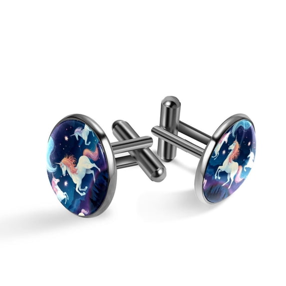 Unicorn Stylish Stainless Steel Cufflinks for Men, Ideal Shirt Cufflink for Formal Events