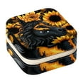 thumbnail image 1 of Unicorn Sunflower Portable Square Jewelry Box Earrings Necklaces Bracelets Organizer for Girls and Women, 1 of 6