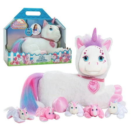 Unicorn Surprise Aria, White, Stuffed Animal Unicorn and Babies, Toys for Kids,  Kids Toys for Ages 3 Up, Gifts and Presents