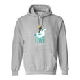 thumbnail image 1 of Unicorn Swimming Float  Hoodie Women -Image by Shutterstock, Female XX-Large, 1 of 4