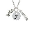 thumbnail image 1 of Unicorn - T - Script Initial Disc Courage Strength Wisdom Zoe Necklace, 1 of 1