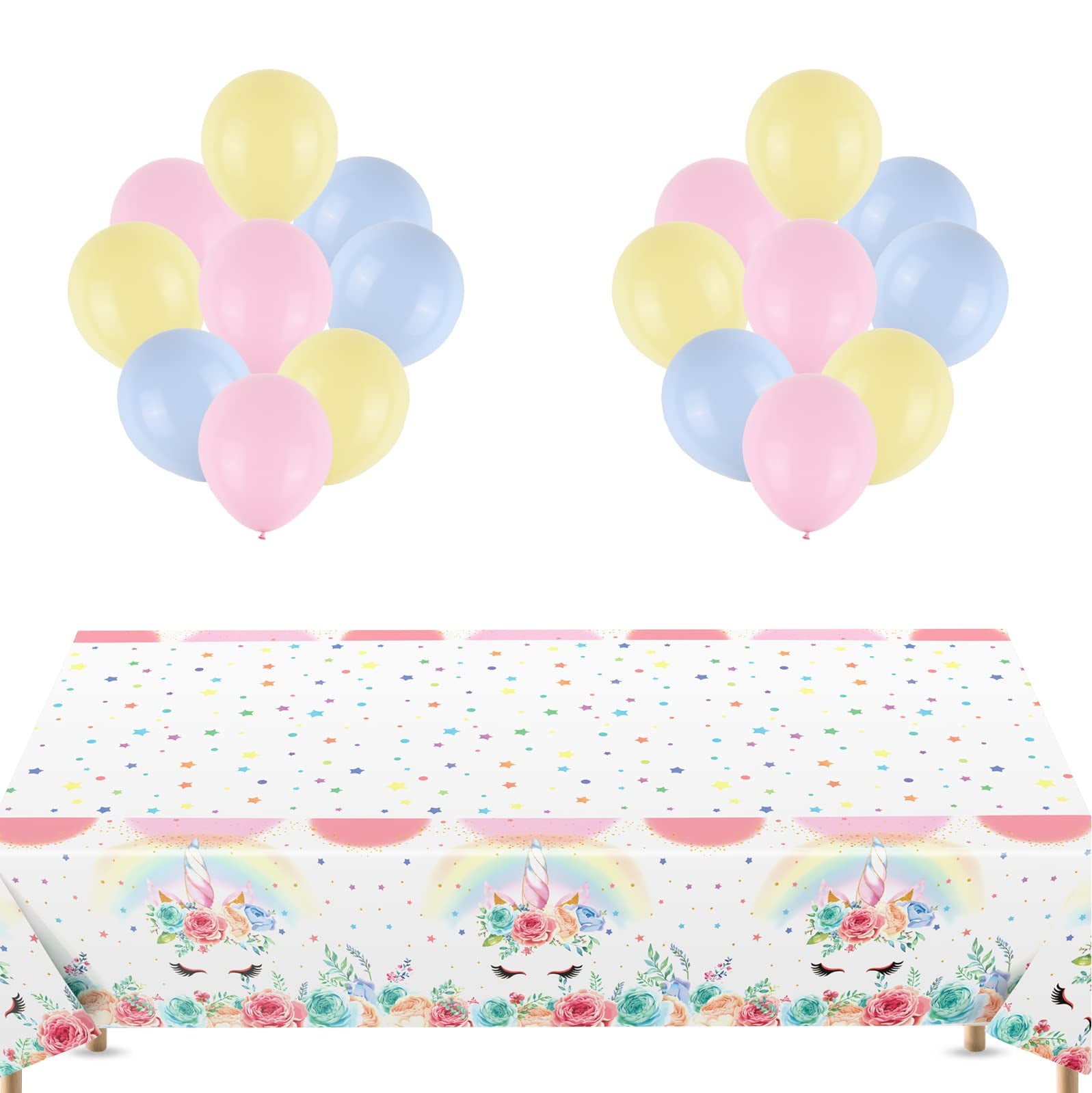 Adirasenotek 3-Pack Galaxy Tablecloth - 87" X 51" Disposable Plastic Space Theme Tablecovers For Birthday Parties
