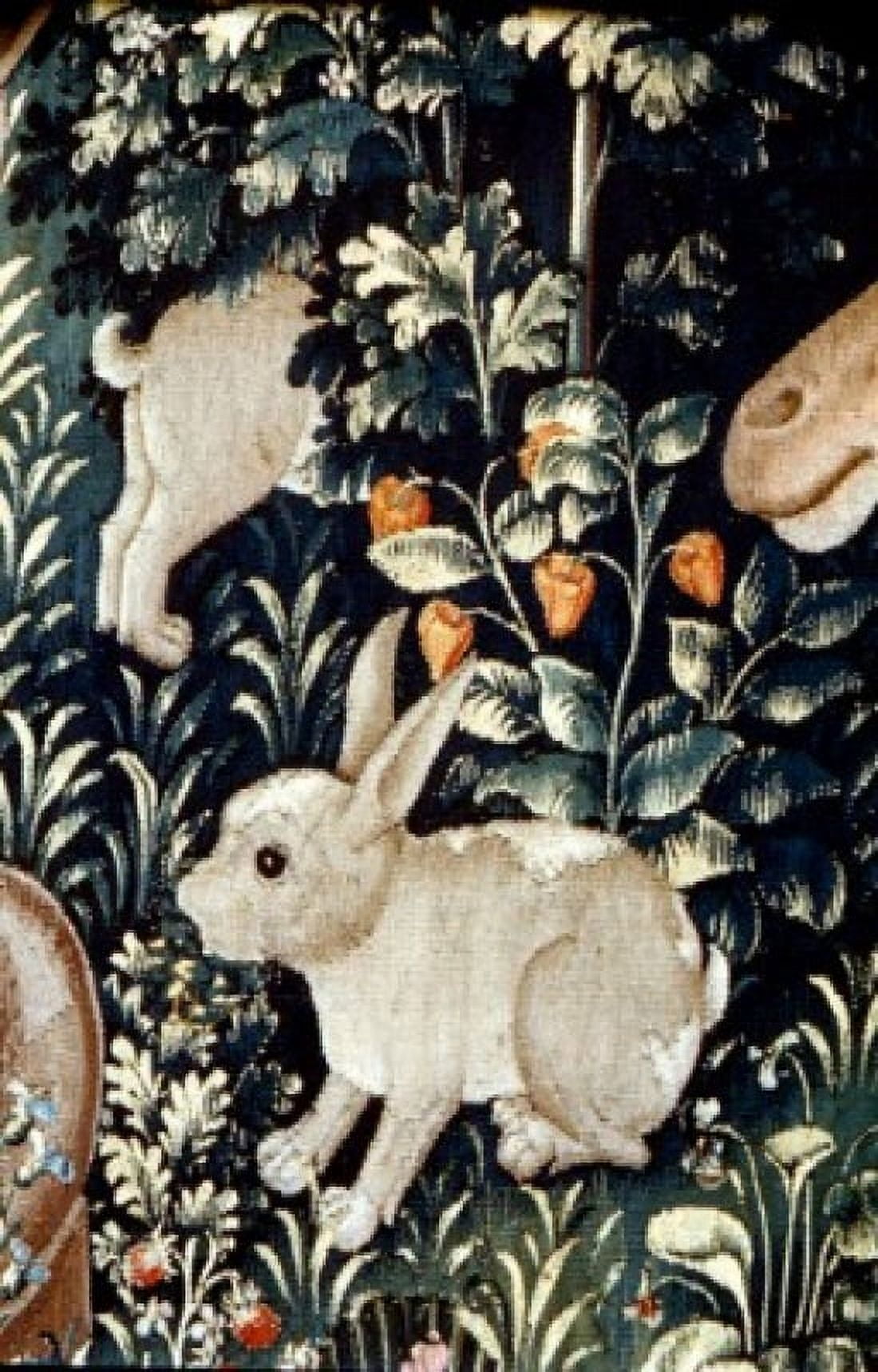 Unicorn Tapestry - Rabbit (Detail) TapestryTextiles Canvas Art - (18 x 24)