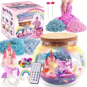Unicorn Terrarium Craft Kit for Kids, Unicorn Gifts for 3 4 5 6 7 8 Year Old Girls, Craft Kits for Girls Age 3-9, Kids LED Night Light, Birthday Gifts for 5-12 Year Old Girls