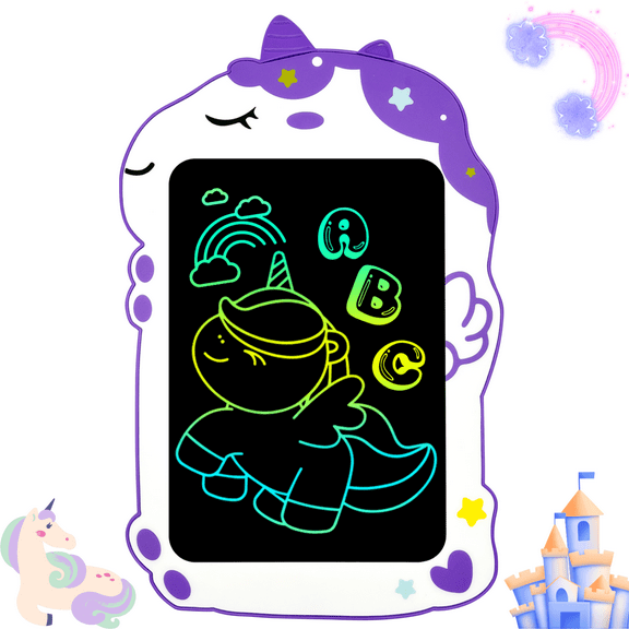 Unicorn Toy Gifts for Girls Boys – LCD Writing Tablet for Kids | Toddler Travel Road Trip Essential Gift for 3 4 5 6 7 8 Year Old | Doodle Draw Board | Easter Gifts & Learning Toy
