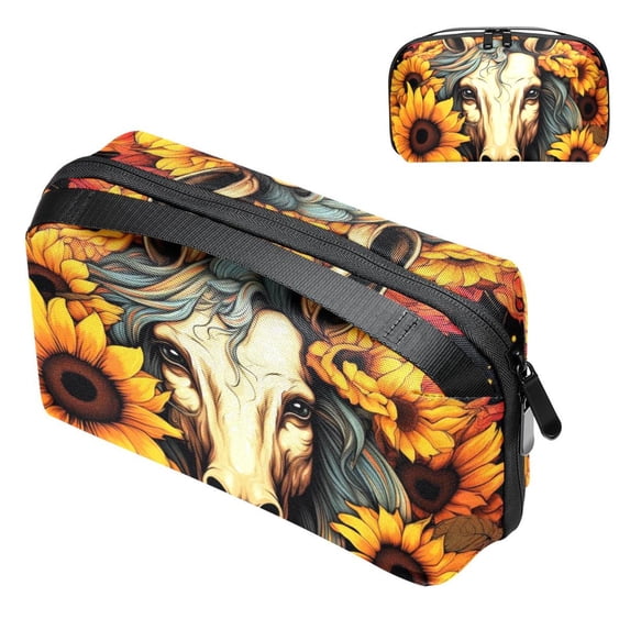 Unicorn Travel Organizer, Electronic Organizer Travel Case, Cord and Cable Organizer, Power Cord Organizer Travel - Oxford Fabric Waterproof Digital Gadget Bag, 5.9x9.44x3.14 in