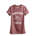thumbnail image 1 of Unicorn Tribe Women's Fashion Relaxed T-Shirt Tee Heather Rouge Large, 1 of 3