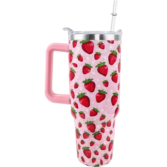 Unicorn Tumbler 40 oz Tumbler with Handle and Straw Lid Leak Proof - Unicorn Cup for Christmas Birthday Gifts for Women Girls - Stainless Steel Cup