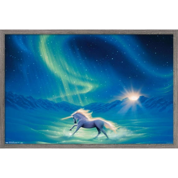Unicorn - Twilight Wall Poster, 22.375" x 34", Framed
