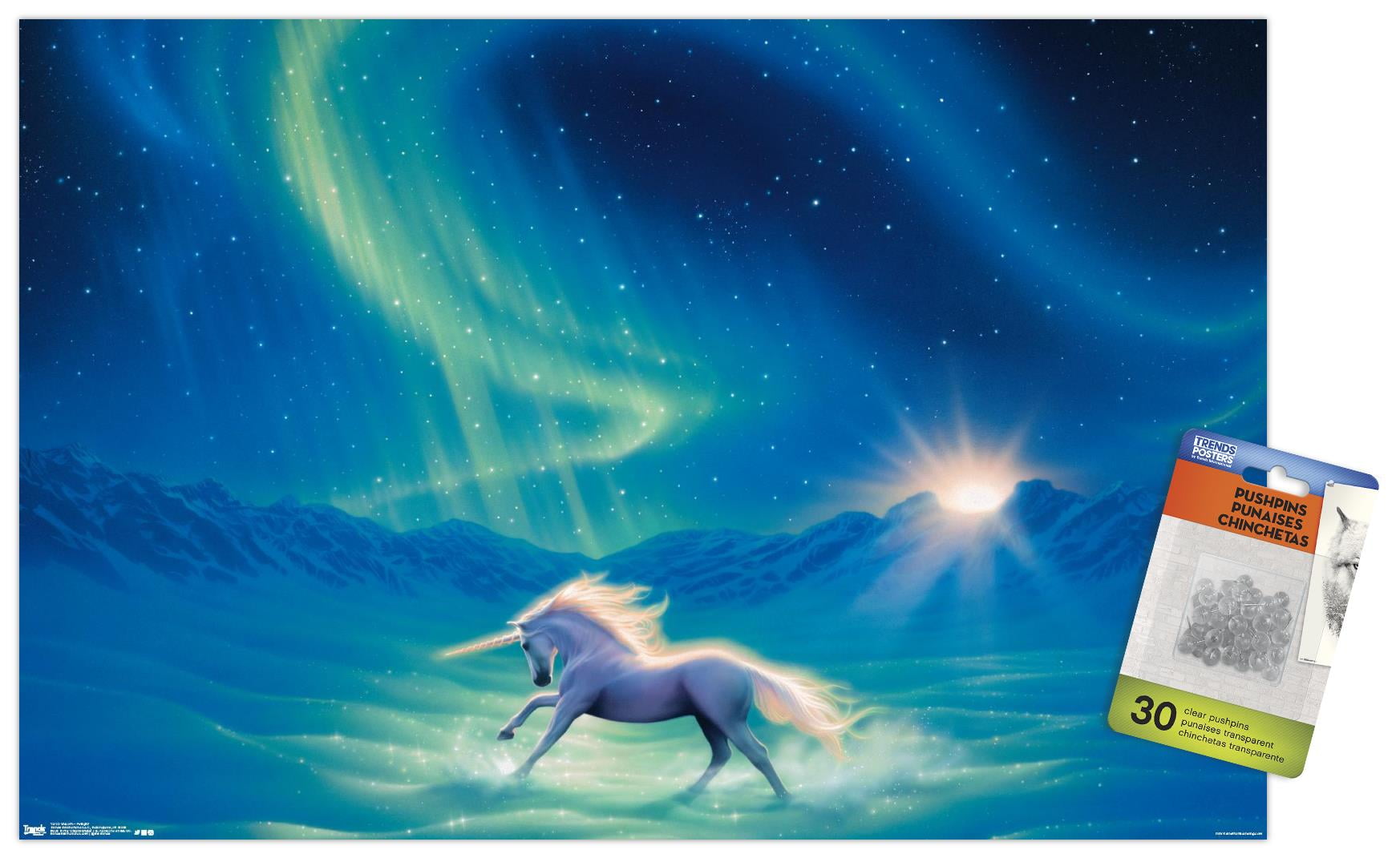 Unicorn - Twilight Wall Poster with Push Pins, 14.725" x 22.375"