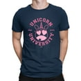 thumbnail image 1 of Unicorn University - Heart-Eyed Emoji Design Men's T-shirt, 1 of 4