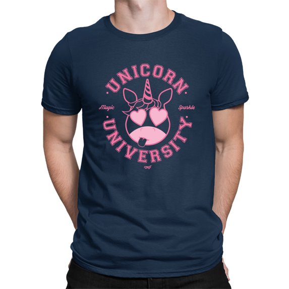 Unicorn University - Heart-Eyed Emoji Design Men's T-shirt