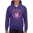 thumbnail image 1 of Unicorn University - Heart-Eyed Emoji Design Youth's Hoodie, 1 of 4