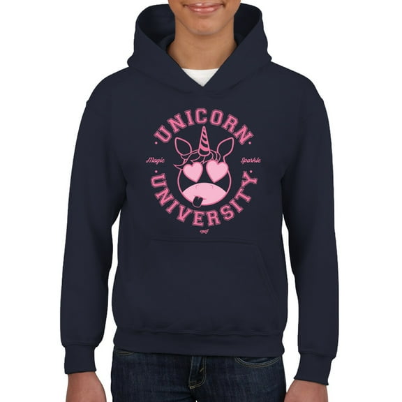 Unicorn University - Heart-Eyed Emoji Design Youth's Hoodie
