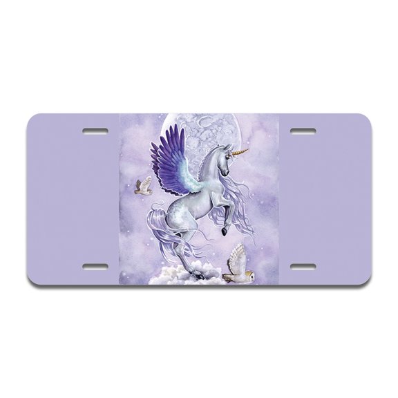 Unicorn Utopia Aluminum License Plate| License Plate 12" X 6" Fits Any Car, Truck, SUV, RV, or Trailer | Made in The USA