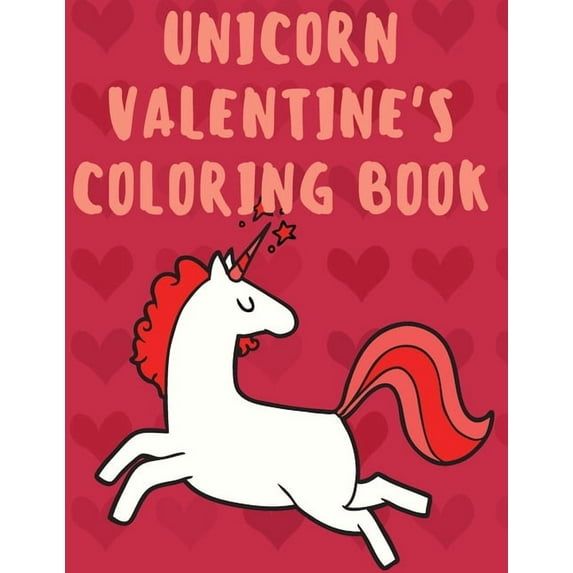 Unicorn Valentine's Coloring Book, (Paperback)