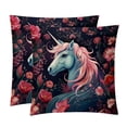 thumbnail image 1 of Unicorn Velvet Throw Pillow Inserts with Unique Patterns - Set of 2 - 16x16, 18x18, 20x20 inches for Throw Pillow Covers - Various Occasions, 1 of 6