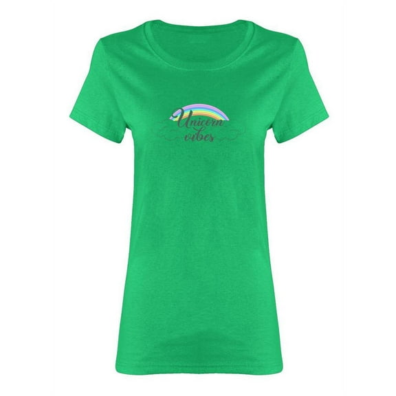Unicorn Vibes Quote Shaped T-Shirt Women -Image by Shutterstock, Female Small
