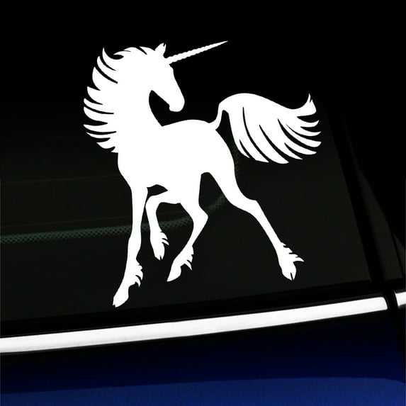Unicorn - Vinyl Car Decal - Choose Color - [WHITE]