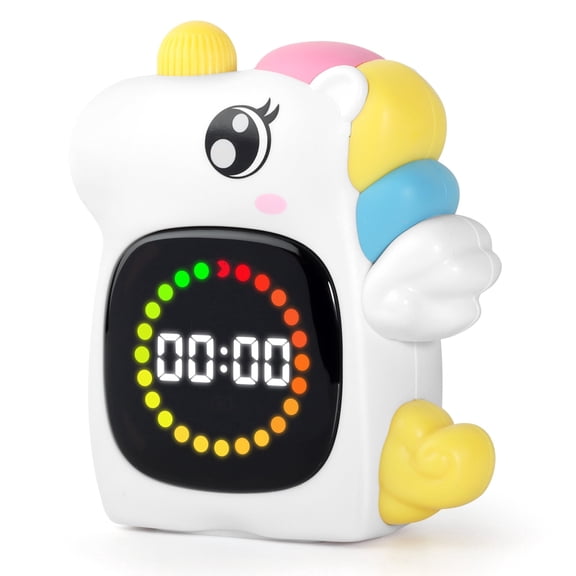 Unicorn Visual Timer for Kids, Rechargeable 99:59 Digital Countdown Timer, Visual Time Progress Display, Adjustable Volume, Classroom Homeschool Study Timer