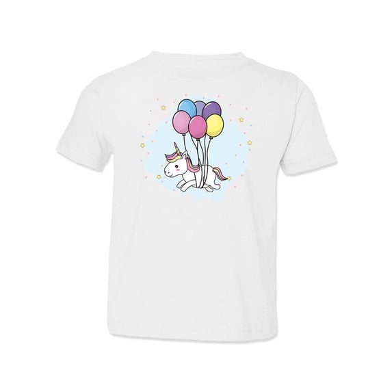 Unicorn With Balloons T-Shirt Toddler -Image by Shutterstock, 3 Toddler