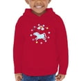thumbnail image 1 of Unicorn With Clock Hours Hoodie Toddler -Image by Shutterstock,  5 Toddler, 1 of 4