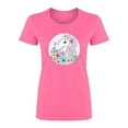 thumbnail image 1 of Unicorn With Colored Flowers Shaped Tee Women's -Image by Shutterstock, 1 of 2