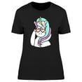 thumbnail image 1 of Unicorn With Cool Glasses T-Shirt Women -Image by Shutterstock, Female Small, 1 of 2