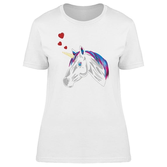 Unicorn With Hearts T-Shirt Women -Image by Shutterstock, Female Small