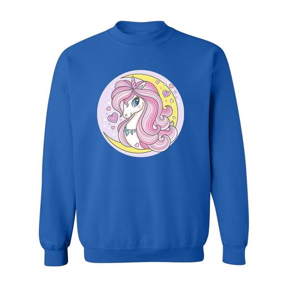 Unicorn With Long Lilac Mane Sweatshirt Women -Image by Shutterstock, Female XX-Large