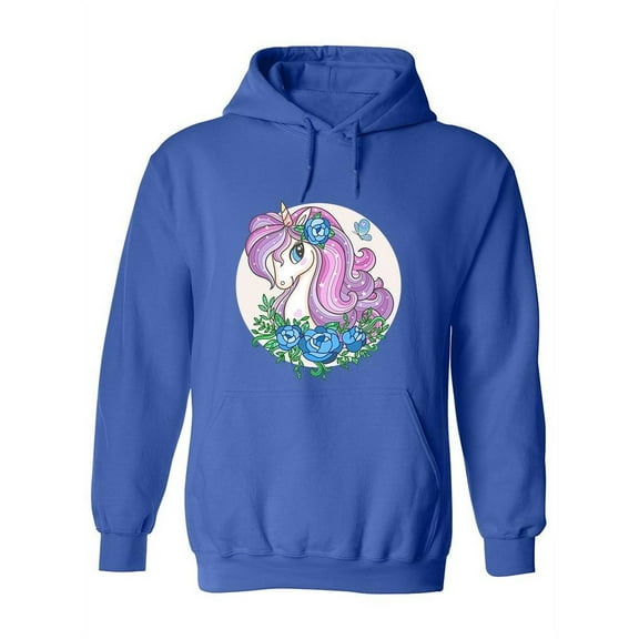 Unicorn With Long Mane Hoodie Women -Image by Shutterstock, Female Small