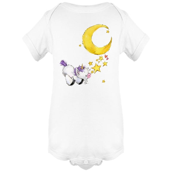 Unicorn With Moon Balloon Bodysuit Infant -Image by Shutterstock, 6 Months