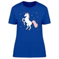 thumbnail image 1 of Unicorn With Pink-Yellow Stars T-Shirt Women -Image by Shutterstock, Female Large, 1 of 2