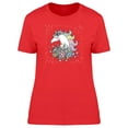 thumbnail image 1 of Unicorn With Wildflowers T-Shirt Women -Image by Shutterstock, Female Medium, 1 of 2