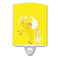thumbnail image 1 of Unicorn Yellow Stripes Ceramic Night Light, 1 of 1