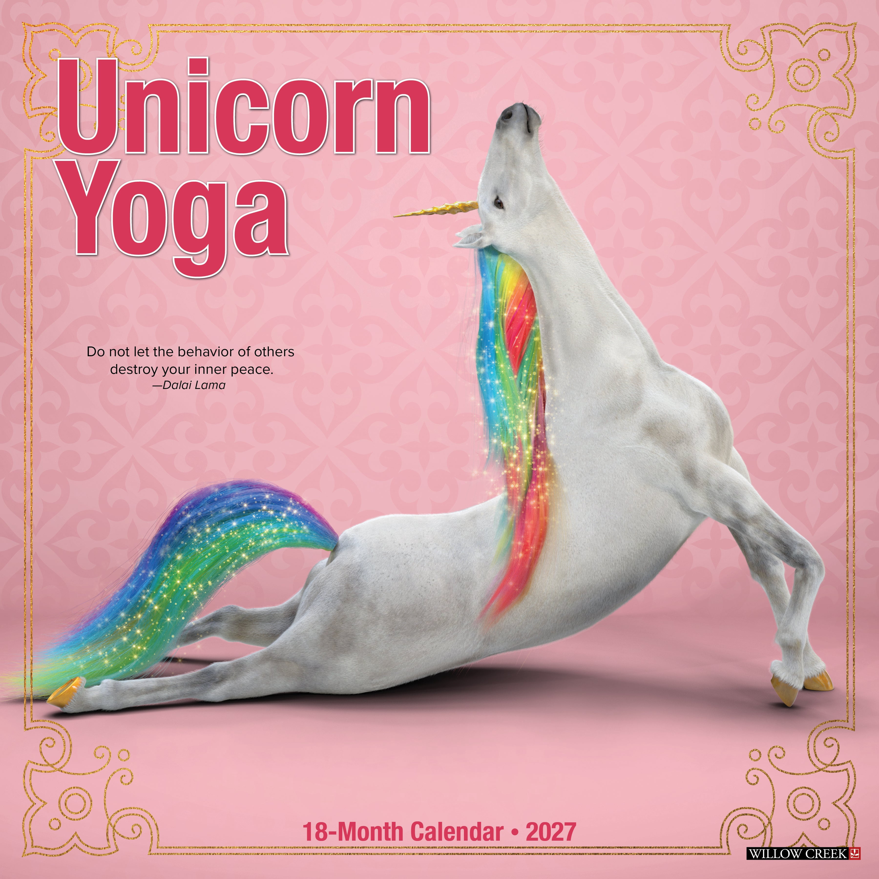 Willow Creek Press, Unicorn Yoga 2027 Wall Calendar