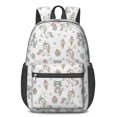 thumbnail image 1 of Unicorn and Cat White Pattern 17" Waterproof Oxford School Backpacks for Teens, S-Shape Padded Straps, for School, Travel, Hiking, Camping, 1 of 5