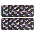 thumbnail image 1 of Unicorn and Colorful Black Pattern Anti Fatigue Kitchen Rugs Set Of 2, Non Slip Washable Decorative Floor Mats for Sink Laundry and Home Use, 17"x47", 1 of 2