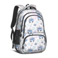thumbnail image 1 of Unicorn and Flower White Pattern Backpack for School, Cute School Bag with Adjustable Shoulder Straps and Padded Back, 16.9"x12.6"x5.9", 1 of 5