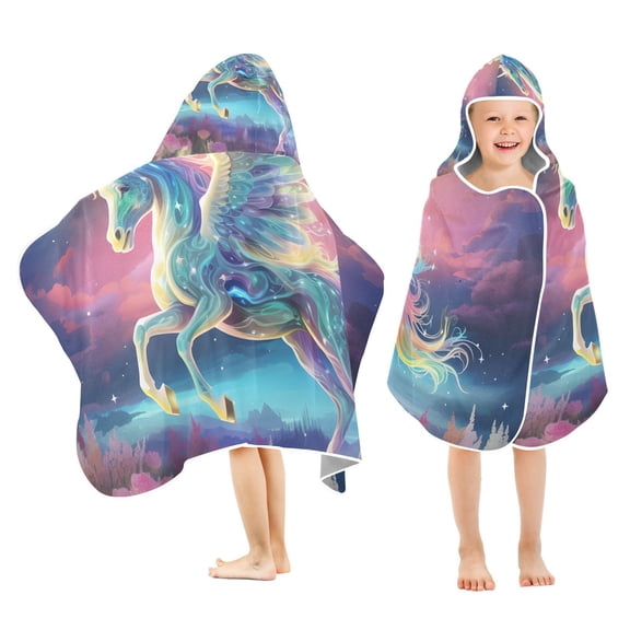 Unicorn and Flowers Kid Bath Towels Bath Beach Towel Super Soft and Absorbent for Kid Girl Boy Babie Toddler Infant