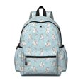 thumbnail image 1 of Unicorn and Heart Blue Pattern Cute School Backpack with Padded Back and Adjustable Shoulder Straps 13.4"x11"x4.7", 1 of 5