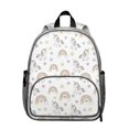 thumbnail image 1 of Unicorn and Heart White Pattern Backpack for School, Cute School Bag with Adjustable Shoulder Straps and Padded Back, 13.8"x11.4"x6", 1 of 5