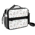 thumbnail image 1 of Unicorn and Heart White Pattern Insulated Lunch Bag with Shoulder Strap and Bottle Holder,Bento School Lunch Bag Box,11x9.5x3.5 Inches, 1 of 5
