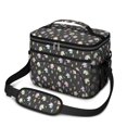 thumbnail image 1 of Unicorn and Lightning Black Pattern Insulated Lunch Box for Women Men, Medium Leakproof Cooler Bag with Adjustable Strap, 10"x6.7"x8", 1 of 6