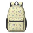 thumbnail image 1 of Unicorn and Lightning Yellow Pattern 17" School Backpacks for Teens,Waterproof Oxford Fabric,S-Shape Padded Straps for School,Travel,Hiking,Camping, 1 of 6